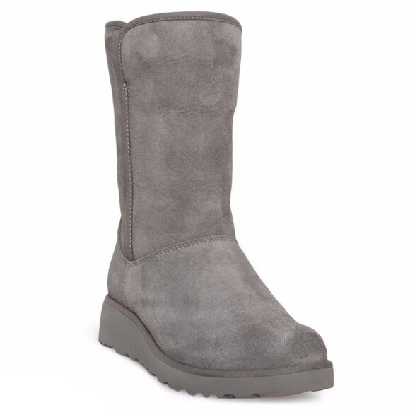 UGG Amie Grey Boots Slim Boots with Platform Heel - Picture 1 of 14